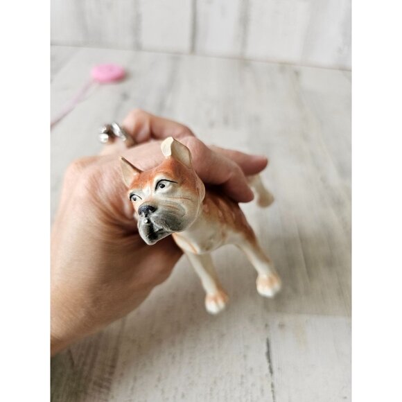 Vintage boxer as is porcelain figurine statue Fawn‎ Brown standing - Picture 8 of 10